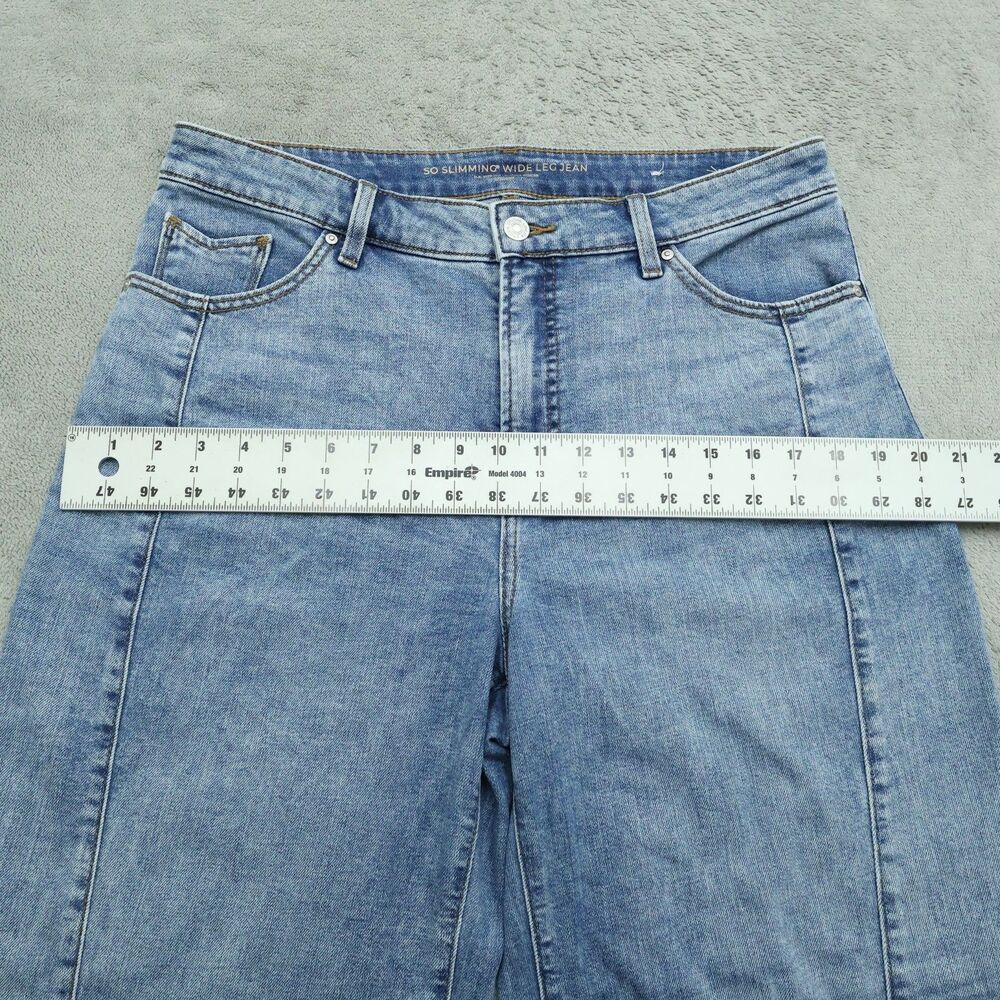 Chico's Jeans Womens Size 2R US-12R High-Rise Slimming Wide-Leg Denim 29" Inseam - Picture 9 of 16